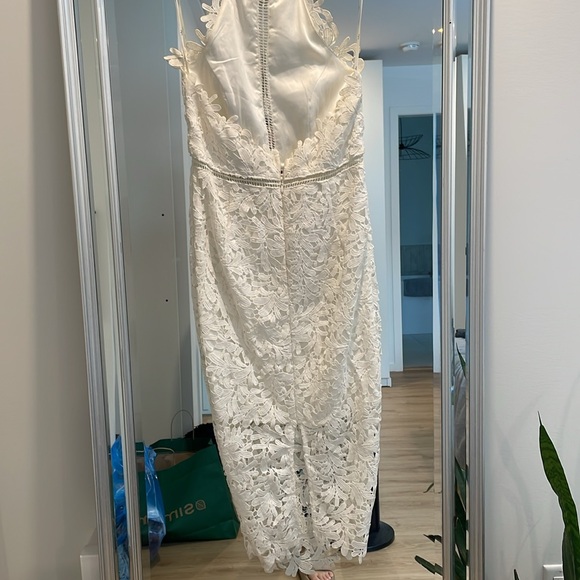 Lulus white high neck midi dress - Picture 4 of 8